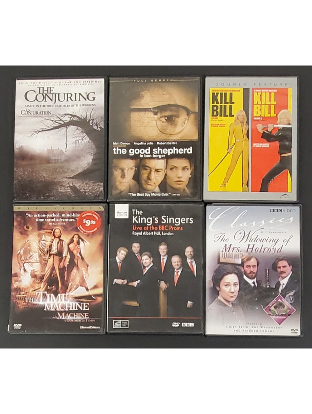 DVD Collection: The Conjuring, The Good Shepherd, Kill Bill, The Time Mach - VG